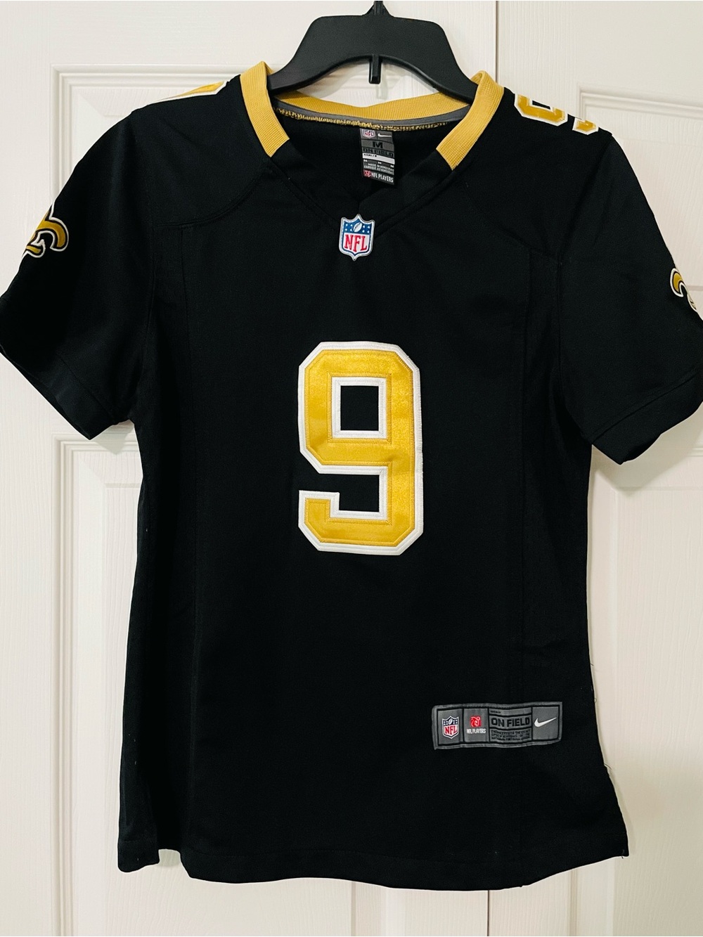 Nike Women’s Black and Gold Drew Brees #9 New Orleans Saints Jersey